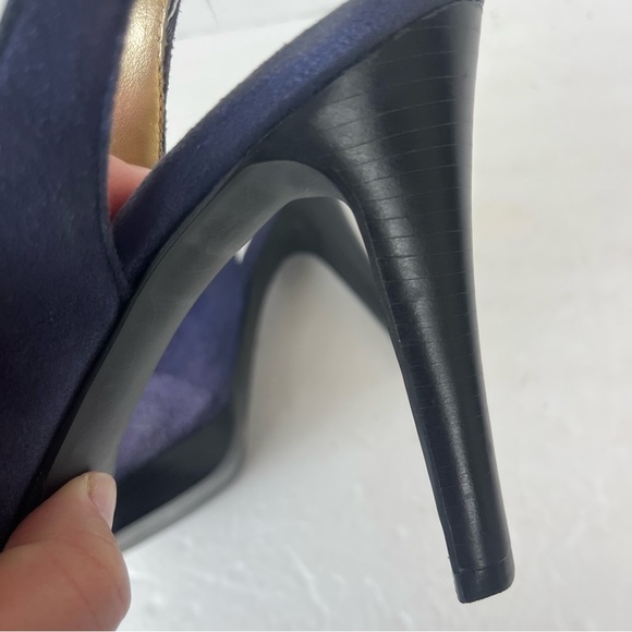 Jessica Simpson blue shimmer open-toe sling back heels-Woman’s 7.5 - Picture 11 of 13